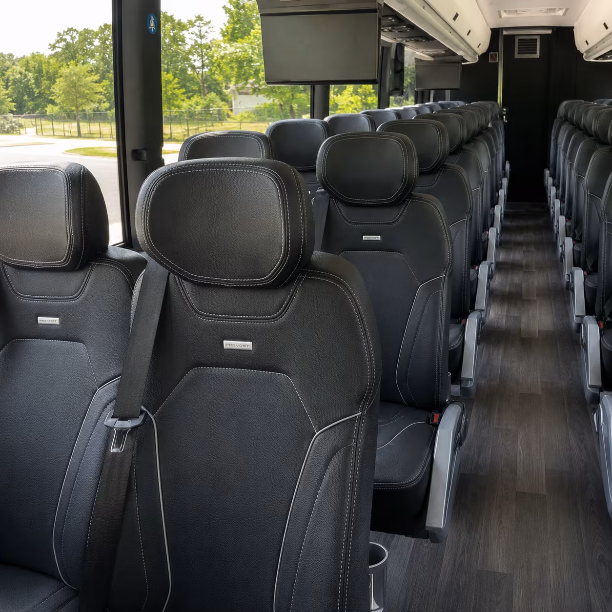 long beach charter bus services interior